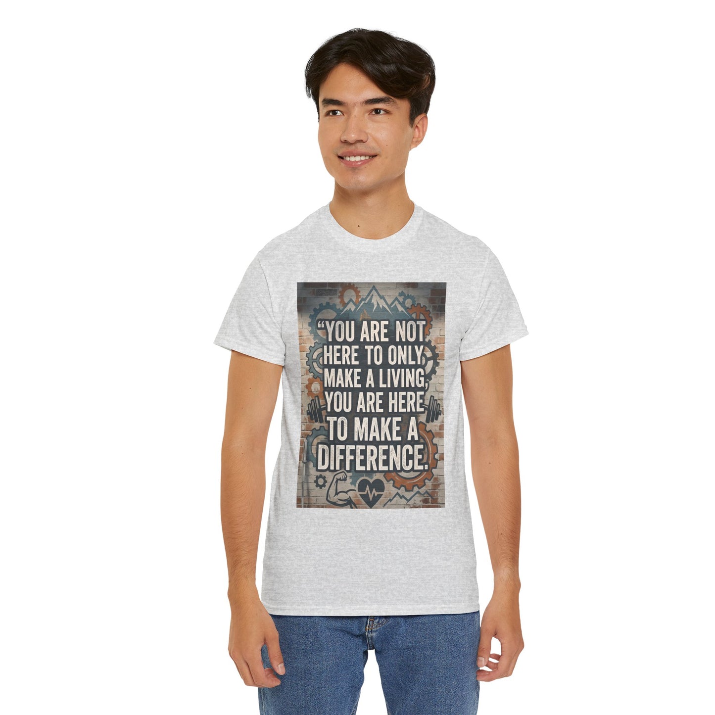 "Make a Difference" T-Shirt — Inspirational Quote Graphic T-Shirt