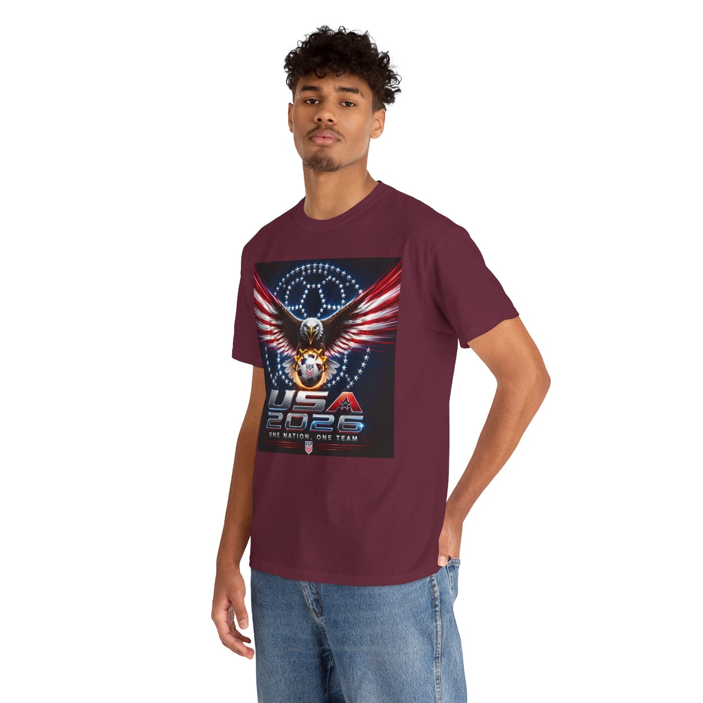 USA 2026 World Cup T-Shirt —  One Nation One Team cotton T-Shirt