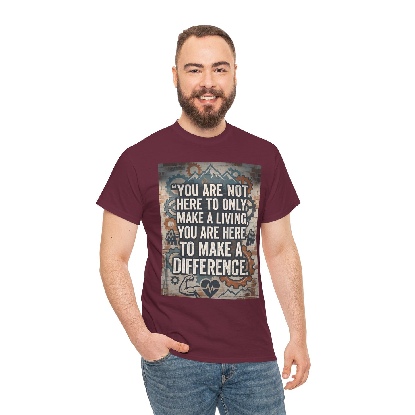 "Make a Difference" T-Shirt — Inspirational Quote Graphic T-Shirt