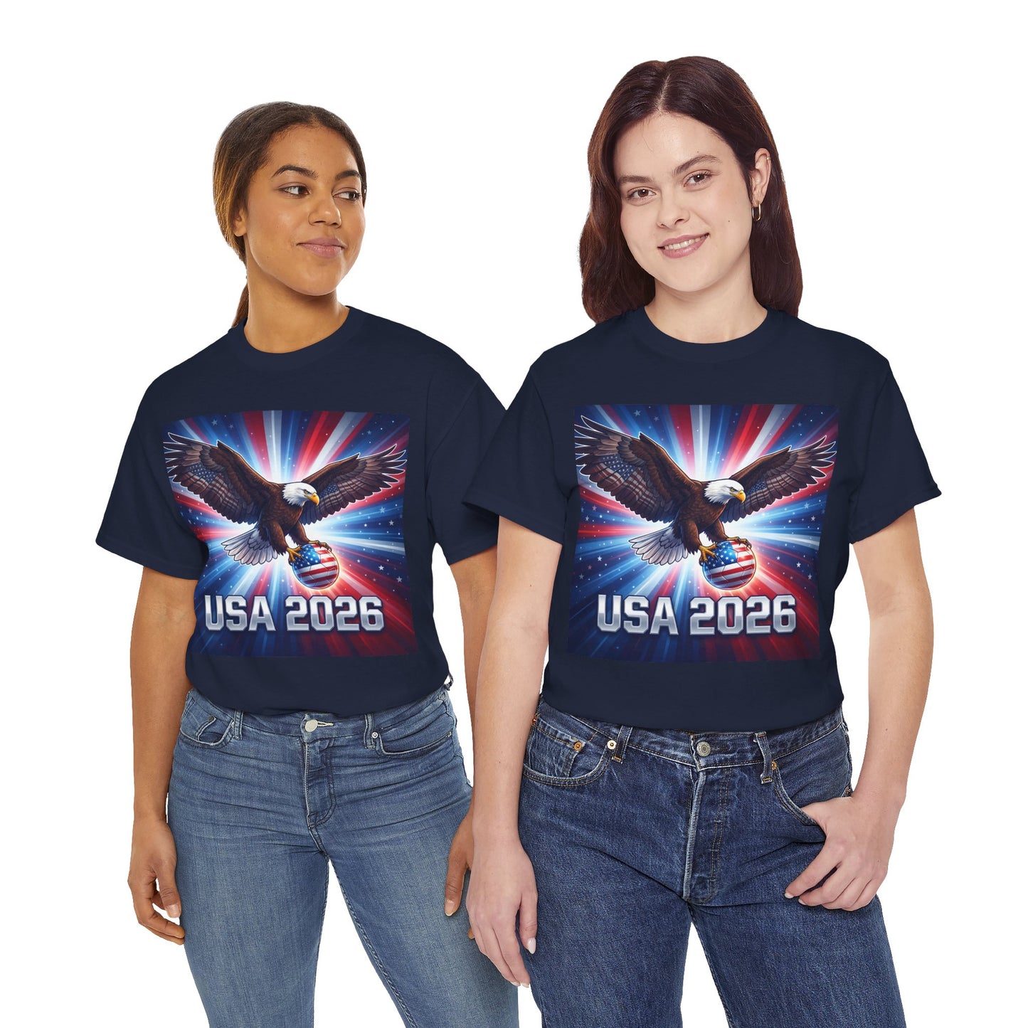 USA 2026 World Cup T-Shirt — Patriotic American Flag Design