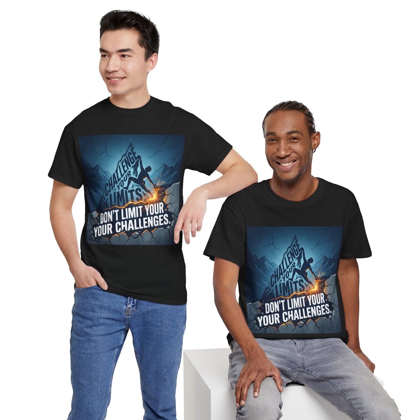 Motivational T-Shirts - "Don't Limit Your Challenges" Inspirational Breakthrough T-Shirt