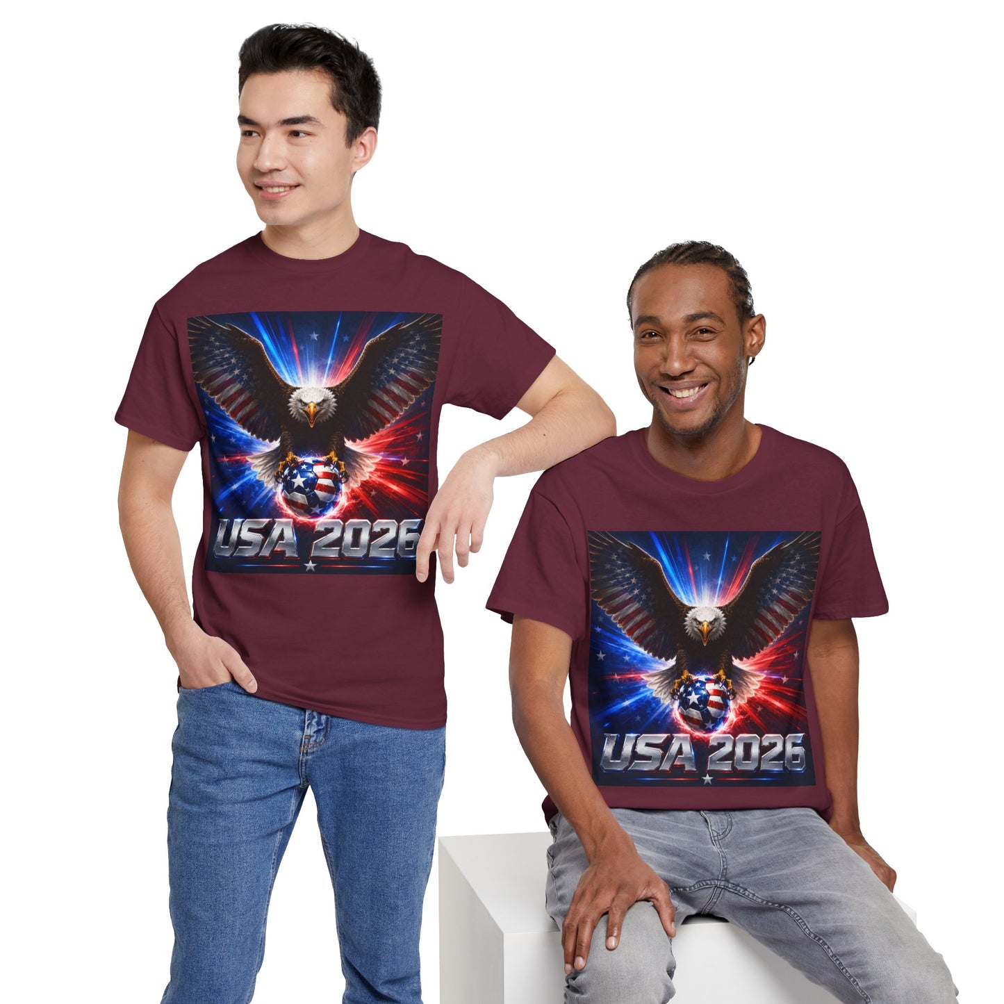 USA 2026 World Cup T-Shirt — USA Fans American Flag Design