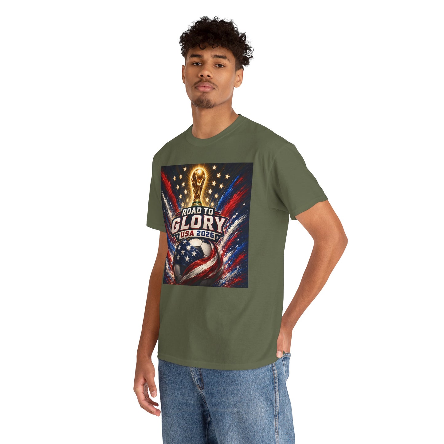 USA 2026 World Cup T-Shirt - Road to Glory Soccer Cotton T-Shirt