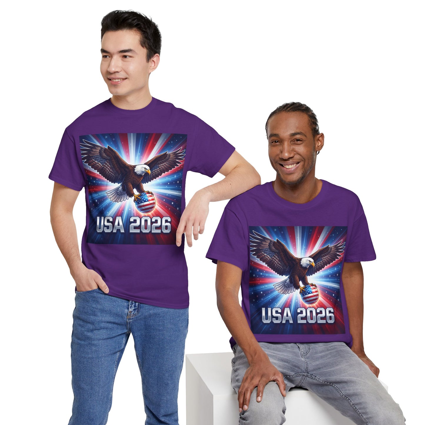 USA 2026 World Cup T-Shirt — Patriotic American Flag Design