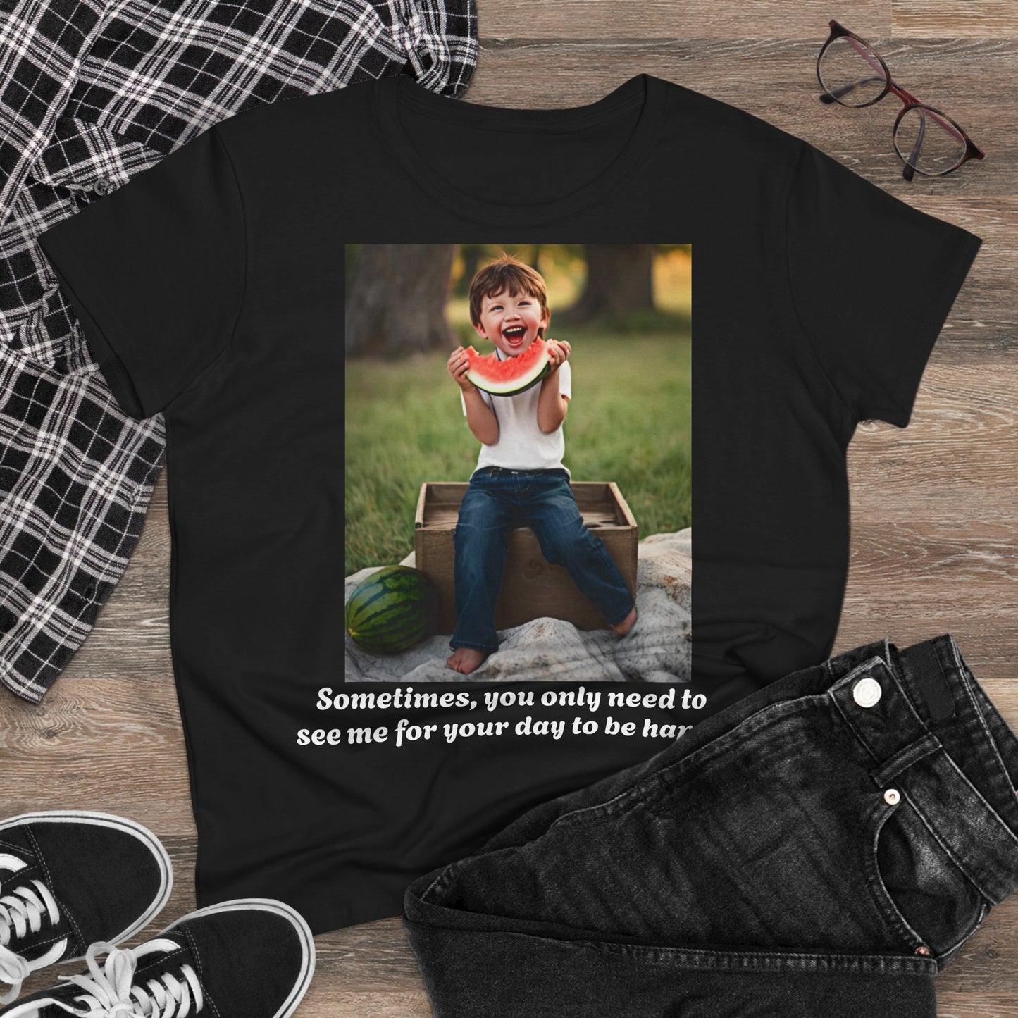 Customizable Women's Midweight Cotton Tee