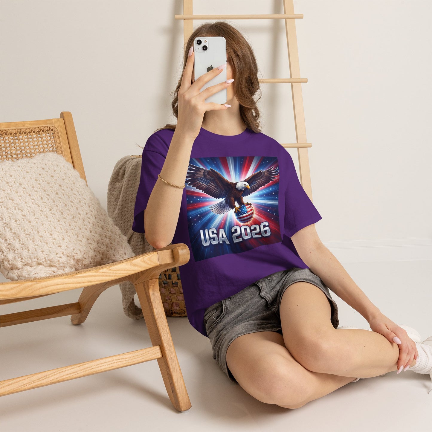 USA 2026 World Cup T-Shirt — Patriotic American Flag Design