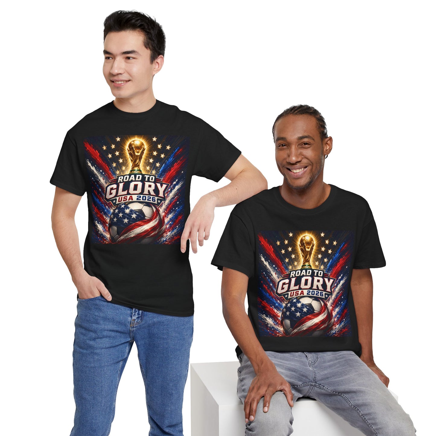 USA 2026 World Cup T-Shirt - Road to Glory Soccer Cotton T-Shirt
