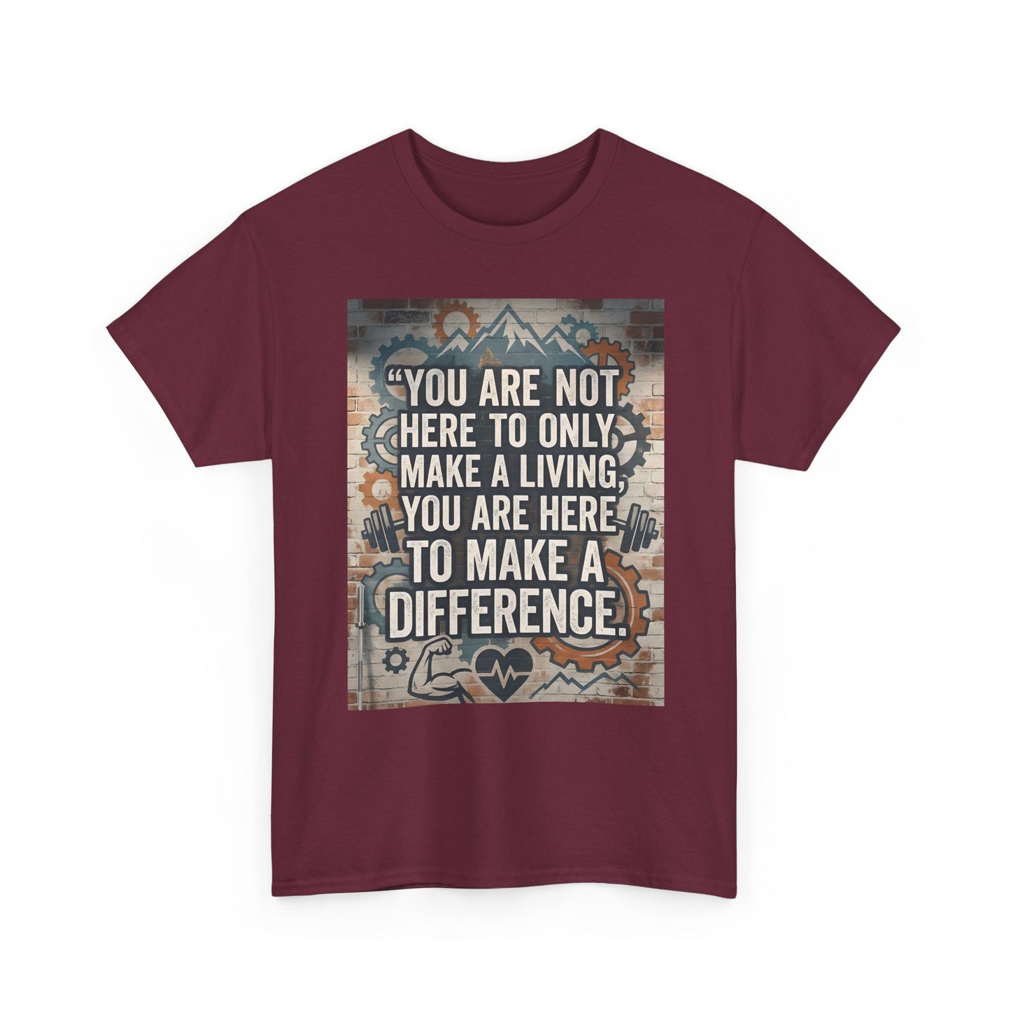 "Make a Difference" T-Shirt — Inspirational Quote Graphic T-Shirt