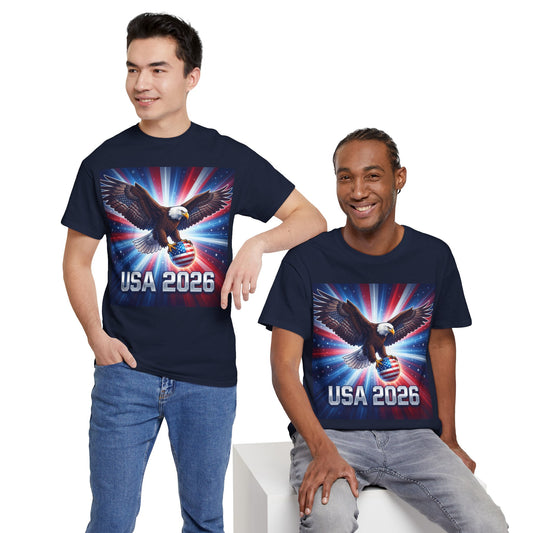 USA 2026 World Cup T-Shirt — Patriotic American Flag Design