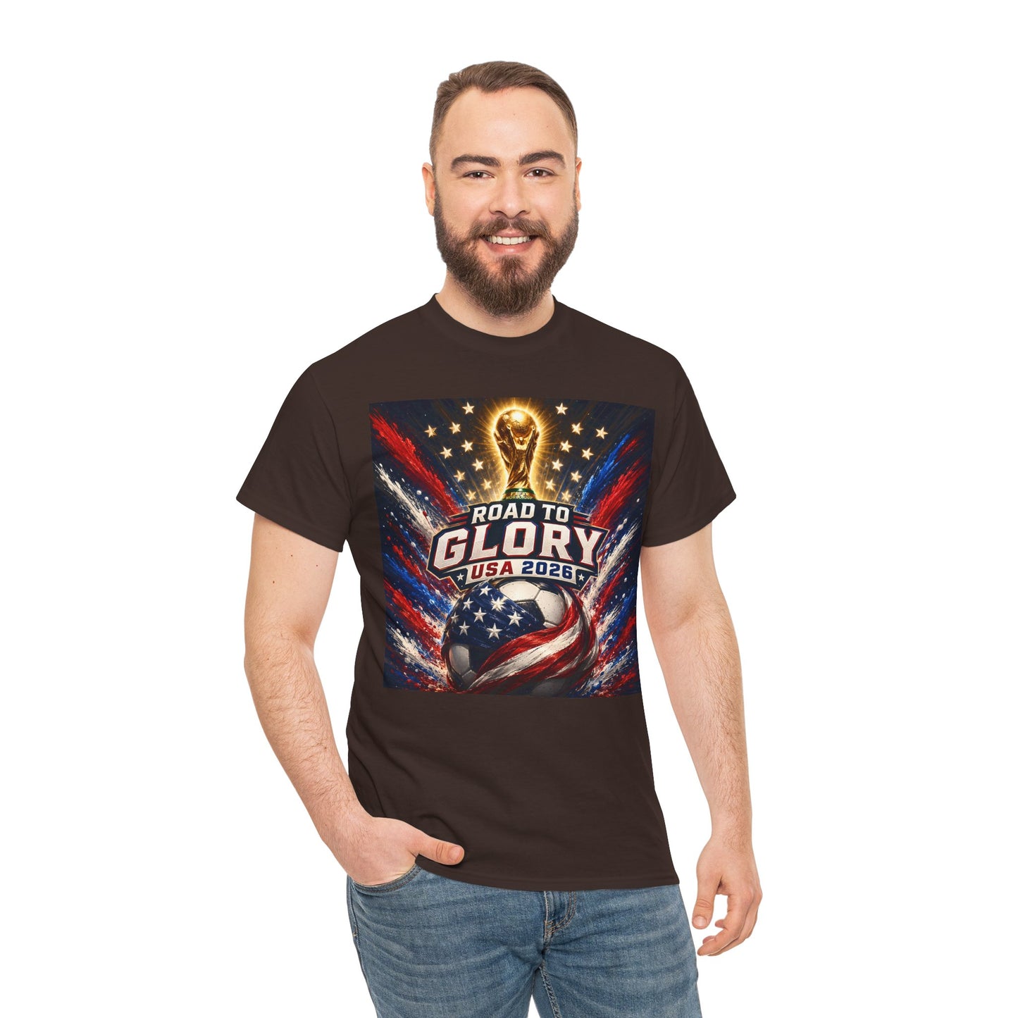 USA 2026 World Cup T-Shirt - Road to Glory Soccer Cotton T-Shirt