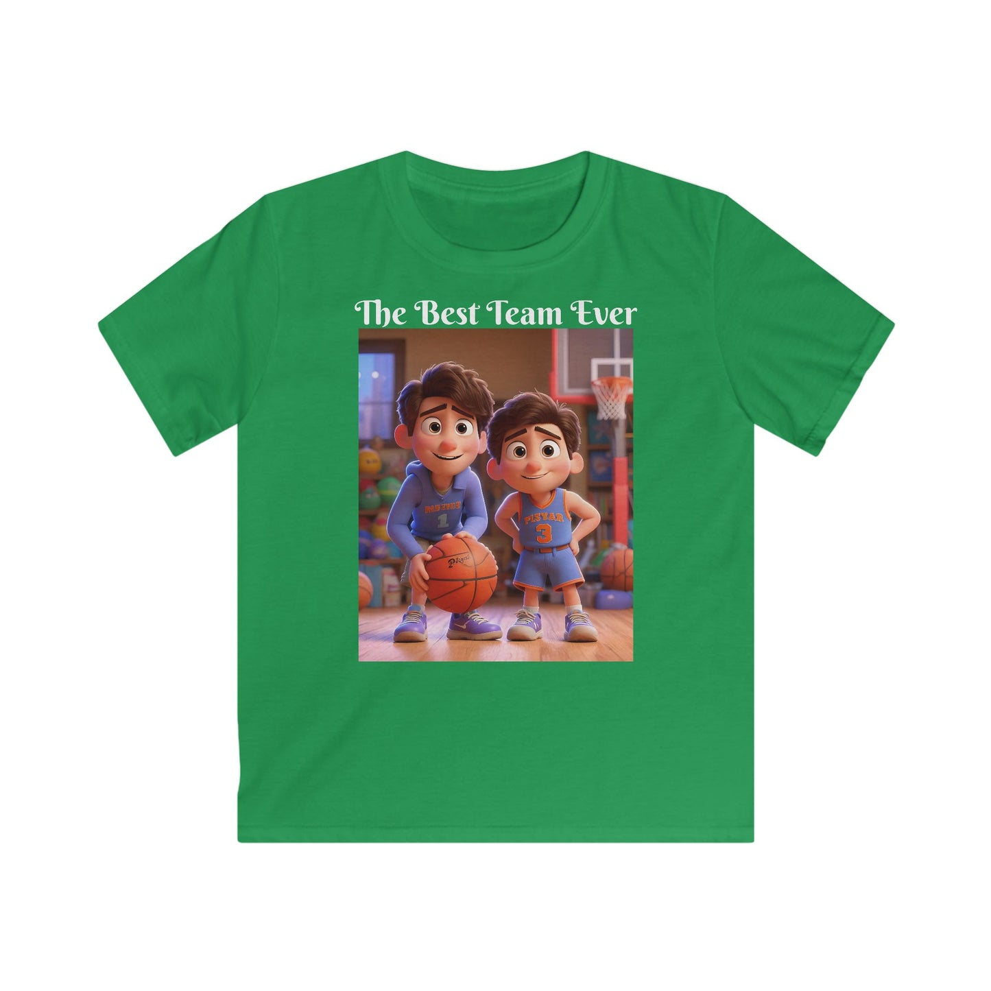 Customizable Kids Cotton Softstyle T-Shirt "The Best Team Ever" Inspirational T-Shirt for Boys and Girls