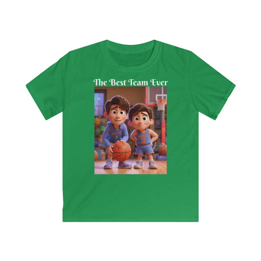Customizable Kids Cotton Softstyle T-Shirt "The Best Team Ever" Inspirational T-Shirt for Boys and Girls