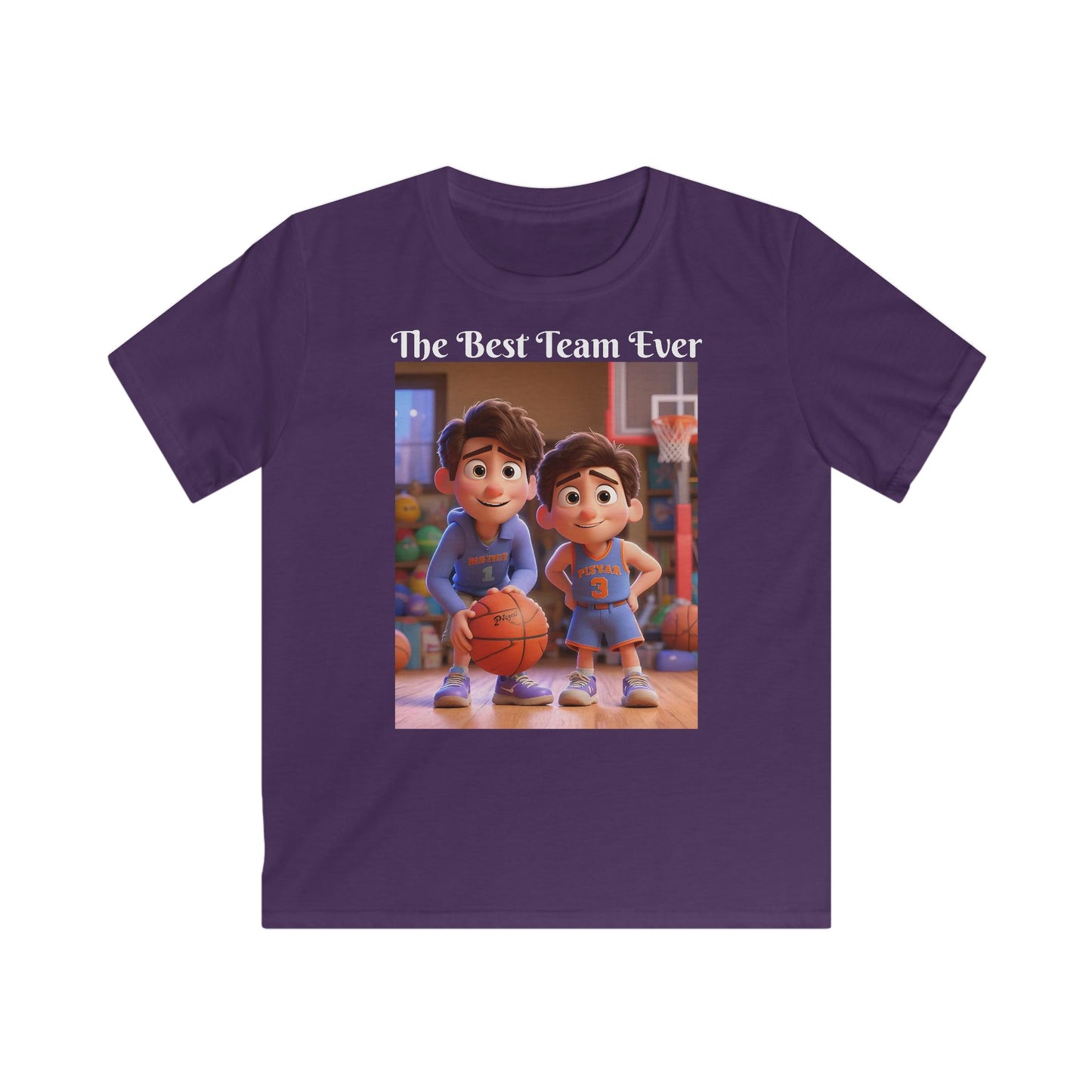 Customizable Kids Cotton Softstyle T-Shirt "The Best Team Ever" Inspirational T-Shirt for Boys and Girls