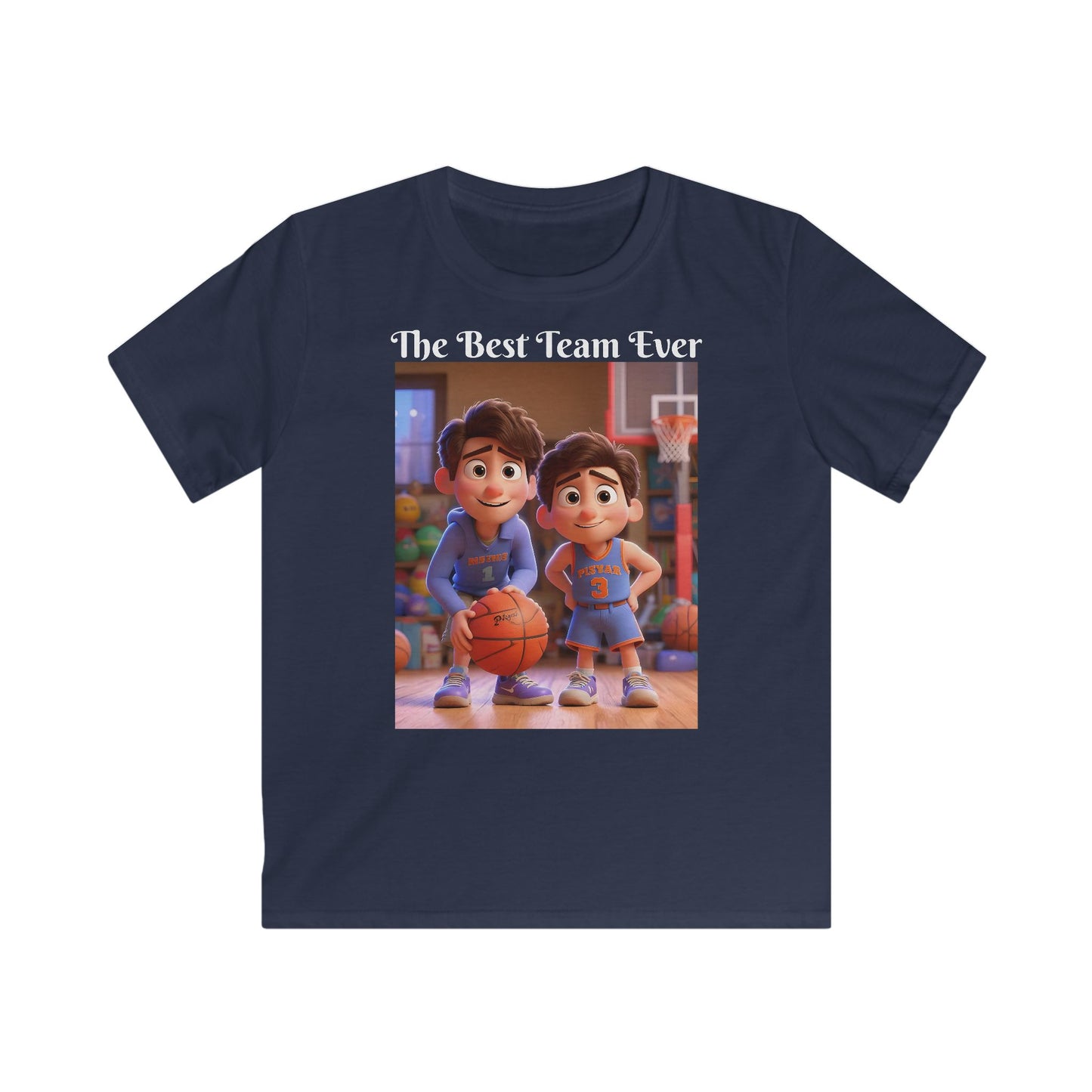Customizable Kids Cotton Softstyle T-Shirt "The Best Team Ever" Inspirational T-Shirt for Boys and Girls