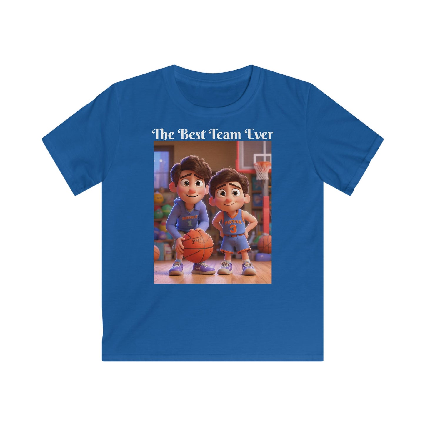 Customizable Kids Cotton Softstyle T-Shirt "The Best Team Ever" Inspirational T-Shirt for Boys and Girls