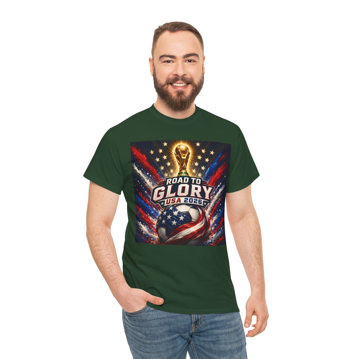 USA 2026 World Cup T-Shirt - Road to Glory Soccer Cotton T-Shirt