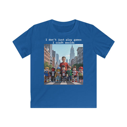 Craft Worlds - Roblox T-Shirt - T-Shirt for Boys, Fun and Creative Gift