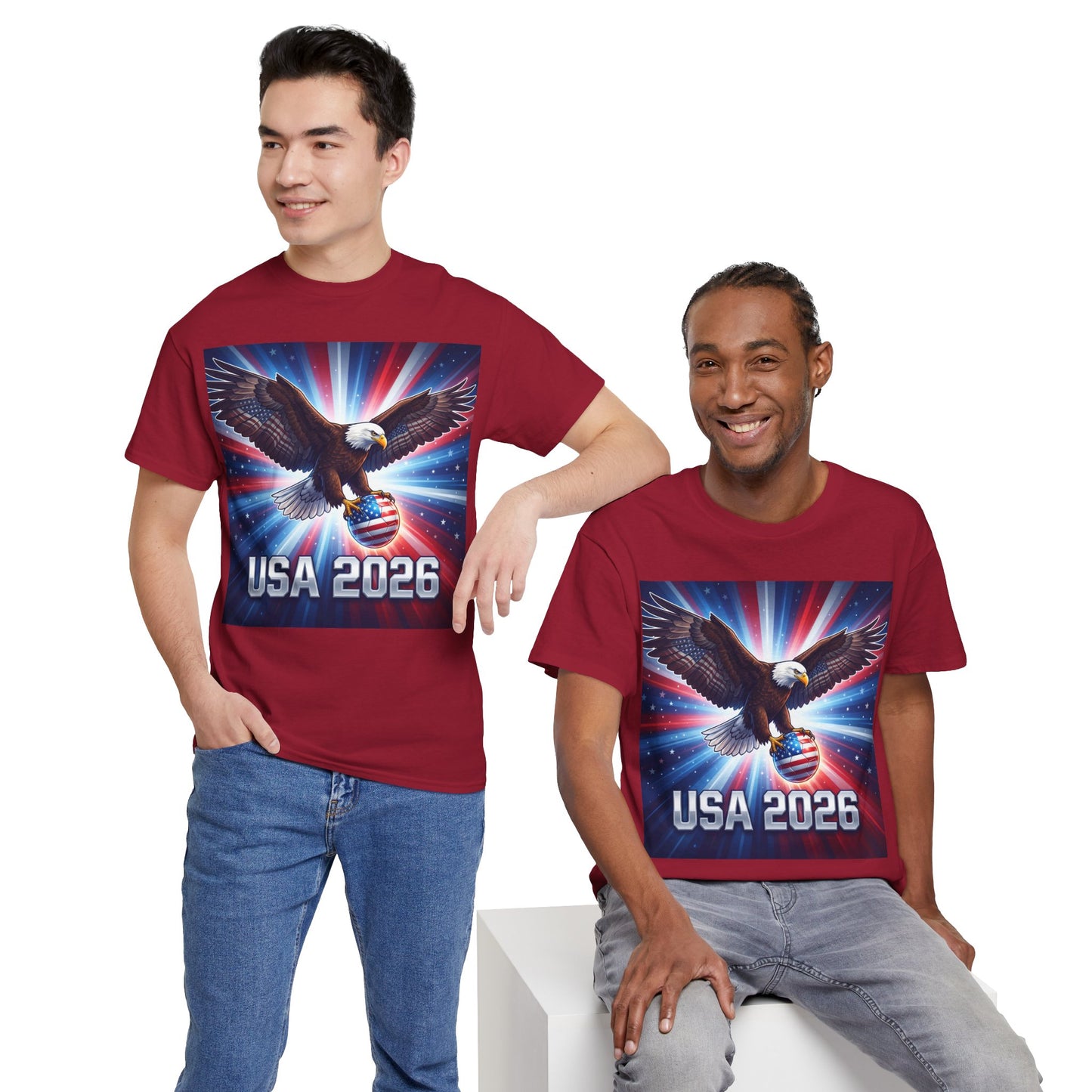 USA 2026 World Cup T-Shirt — Patriotic American Flag Design