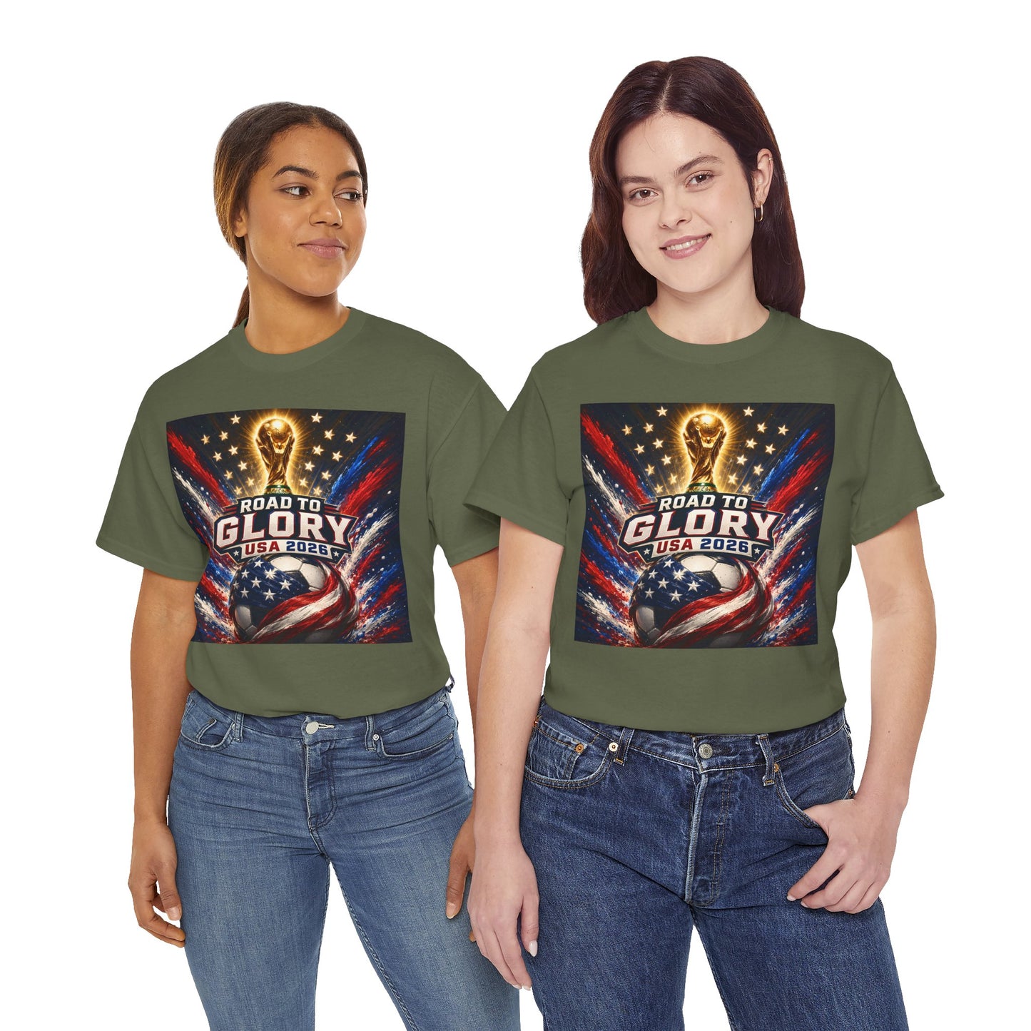USA 2026 World Cup T-Shirt - Road to Glory Soccer Cotton T-Shirt