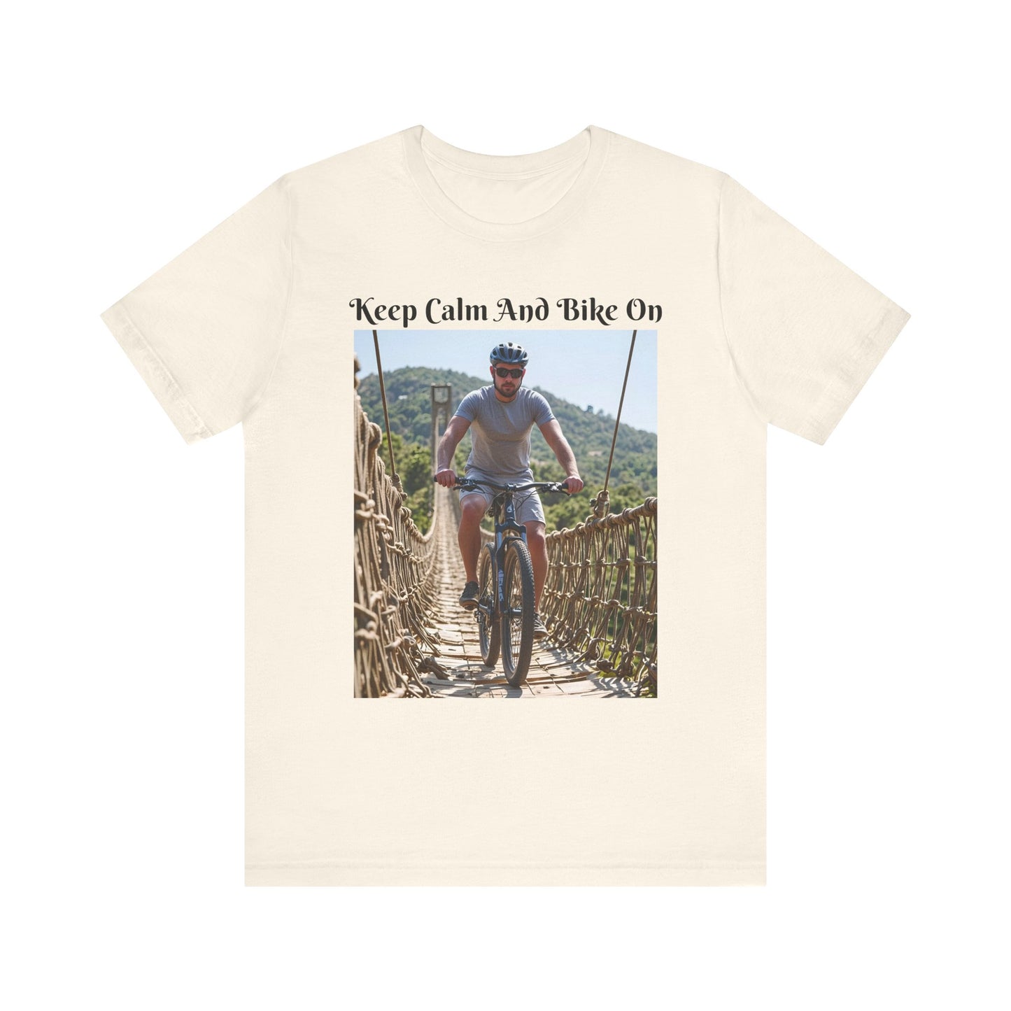 Customizable Unisex T-Shirt - 'Keep Calm and Bike On' - Perfect for Cycling Enthusiasts