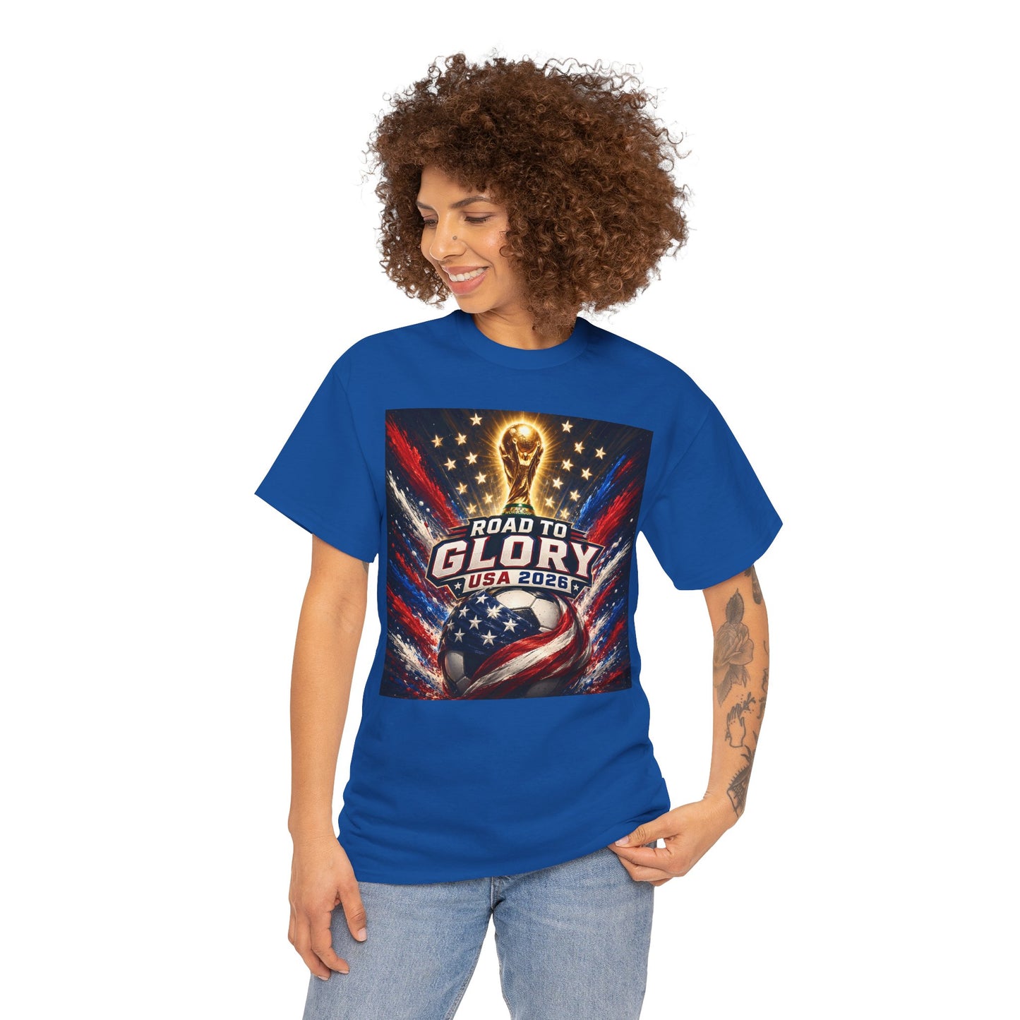 USA 2026 World Cup T-Shirt - Road to Glory Soccer Cotton T-Shirt