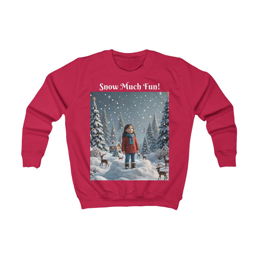 Custom Winter Kids Sweatshirt "Winter Fun" – Personalized with their Face