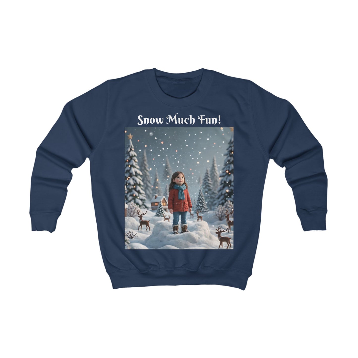 Custom Winter Kids Sweatshirt "Winter Fun" – Personalized with their Face