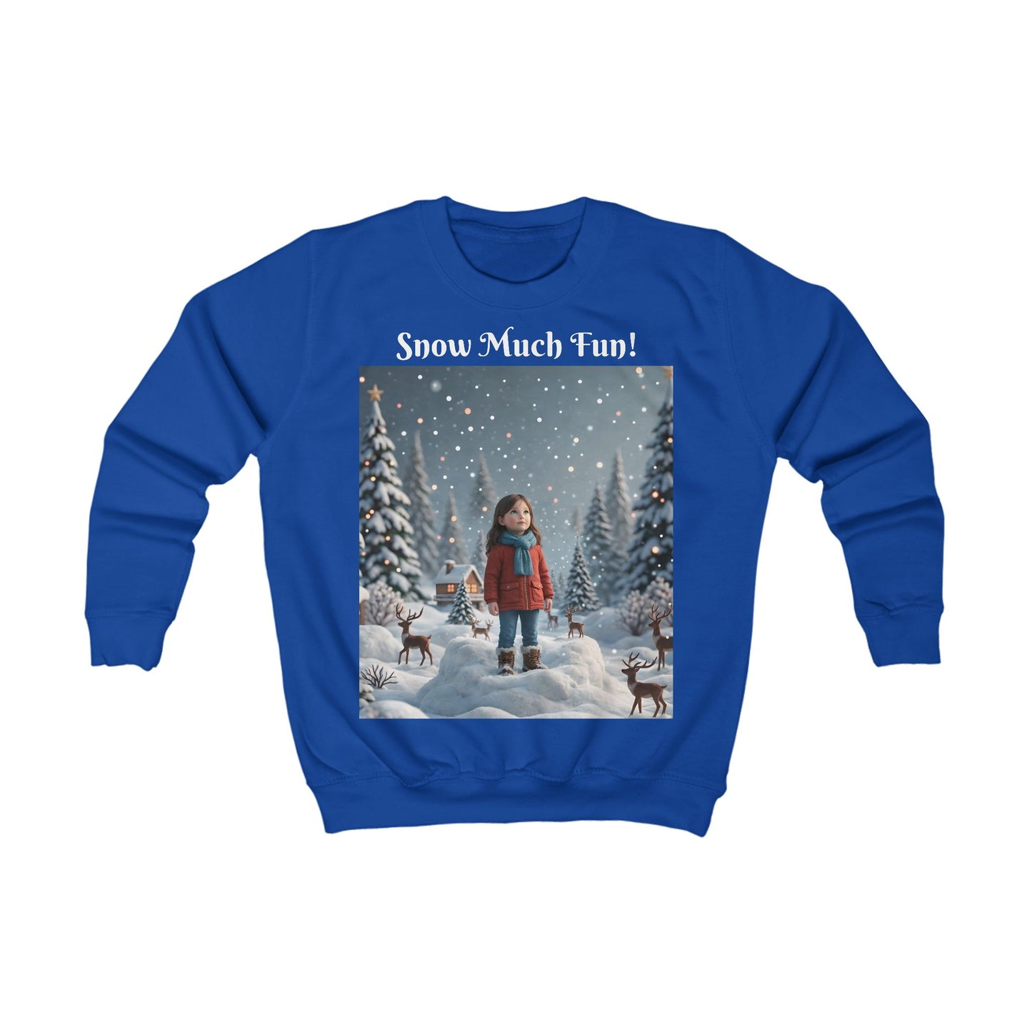 Custom Winter Kids Sweatshirt "Winter Fun" – Personalized with their Face
