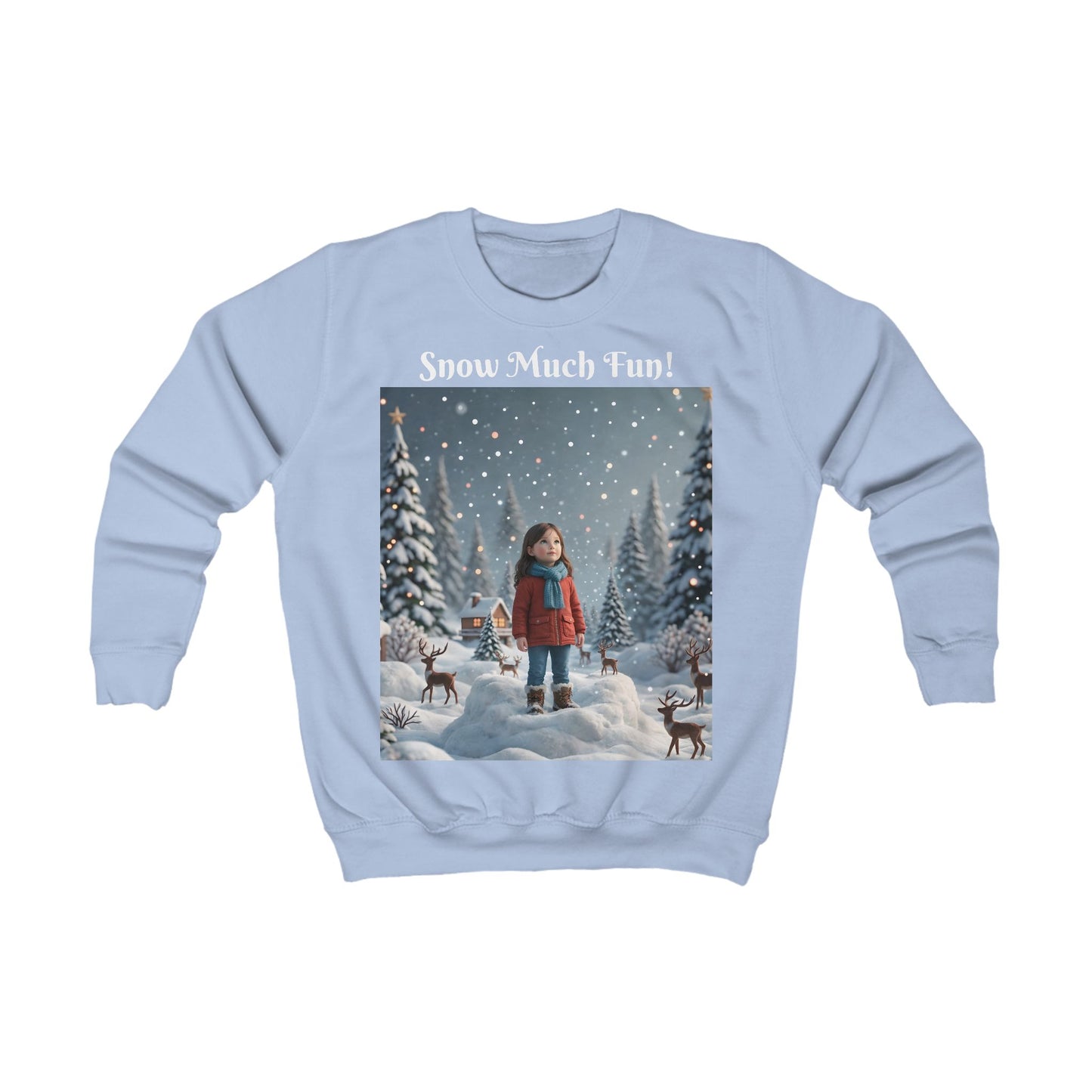 Custom Winter Kids Sweatshirt "Winter Fun" – Personalized with their Face