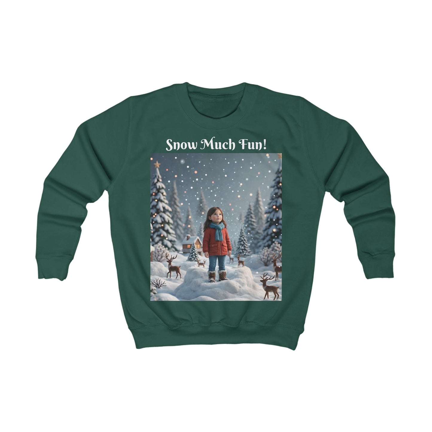 Custom Winter Kids Sweatshirt "Winter Fun" – Personalized with their Face