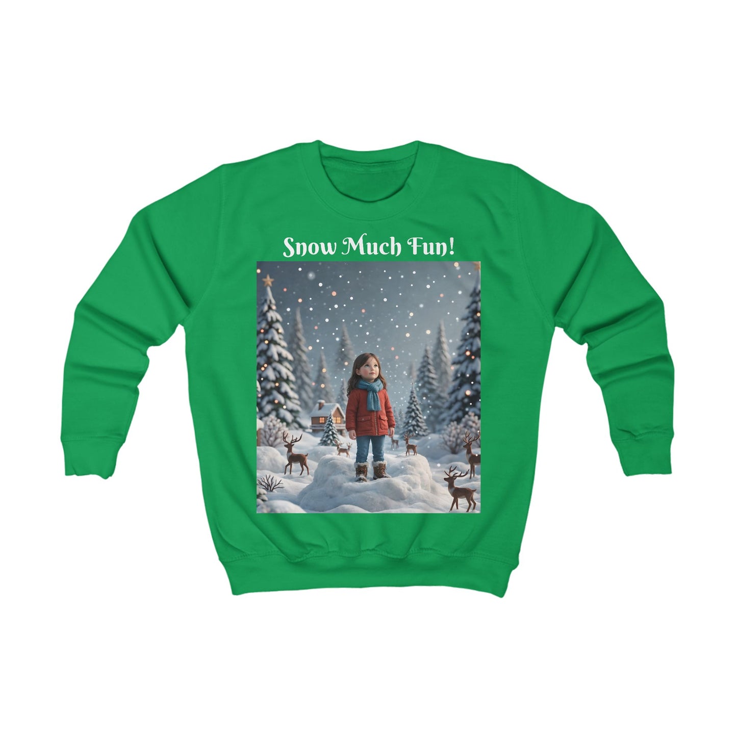 Custom Winter Kids Sweatshirt "Winter Fun" – Personalized with their Face