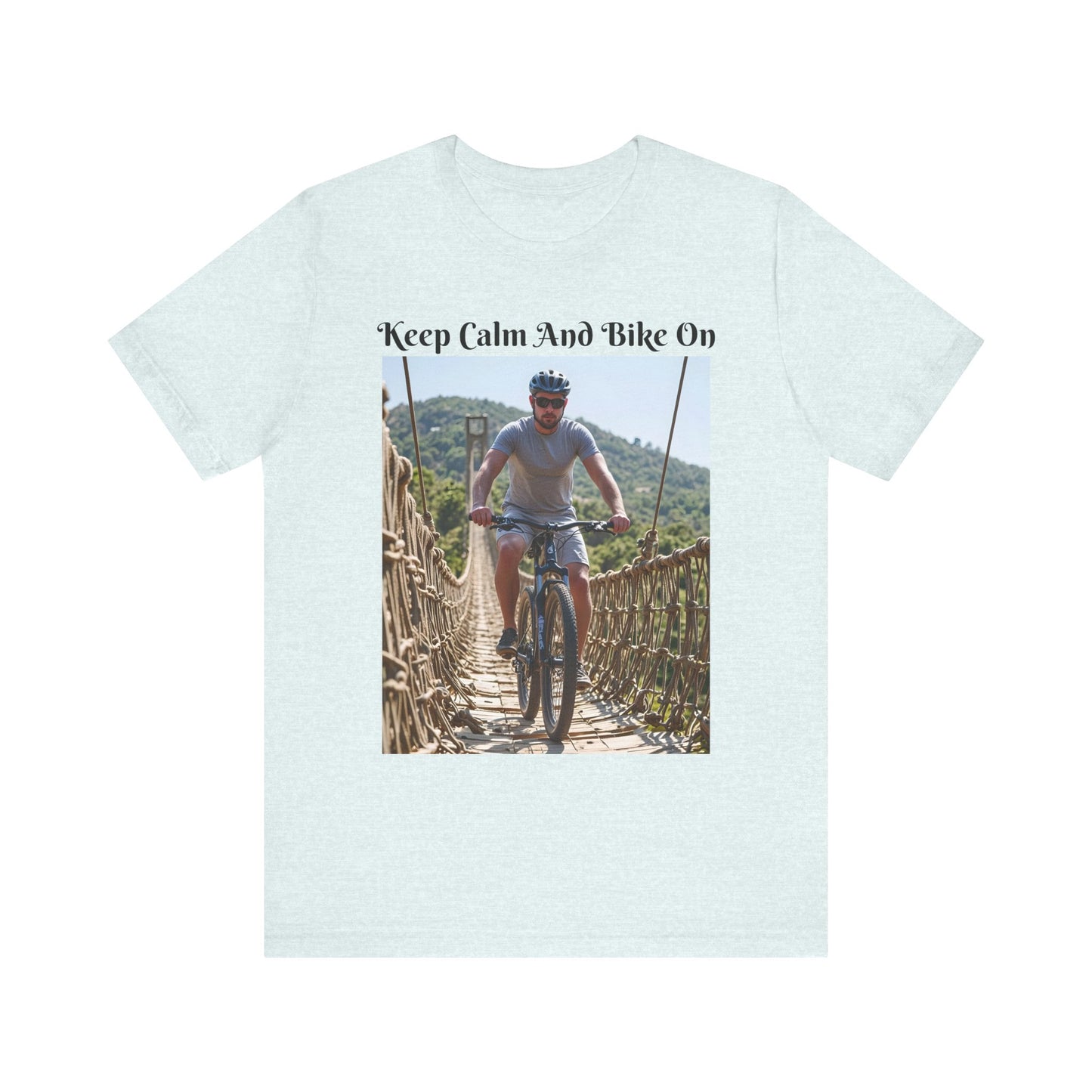 Customizable Unisex T-Shirt - 'Keep Calm and Bike On' - Perfect for Cycling Enthusiasts