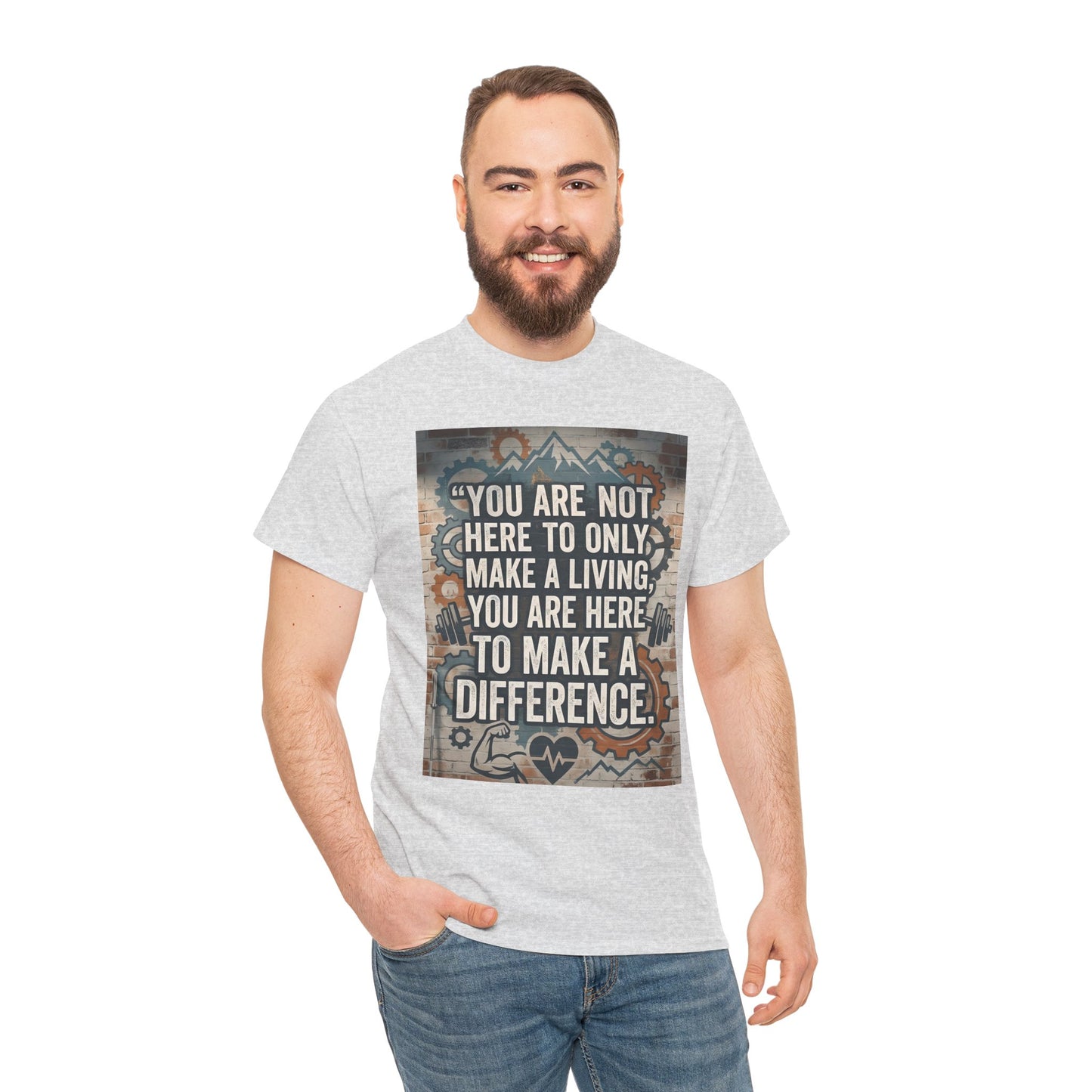 "Make a Difference" T-Shirt — Inspirational Quote Graphic T-Shirt
