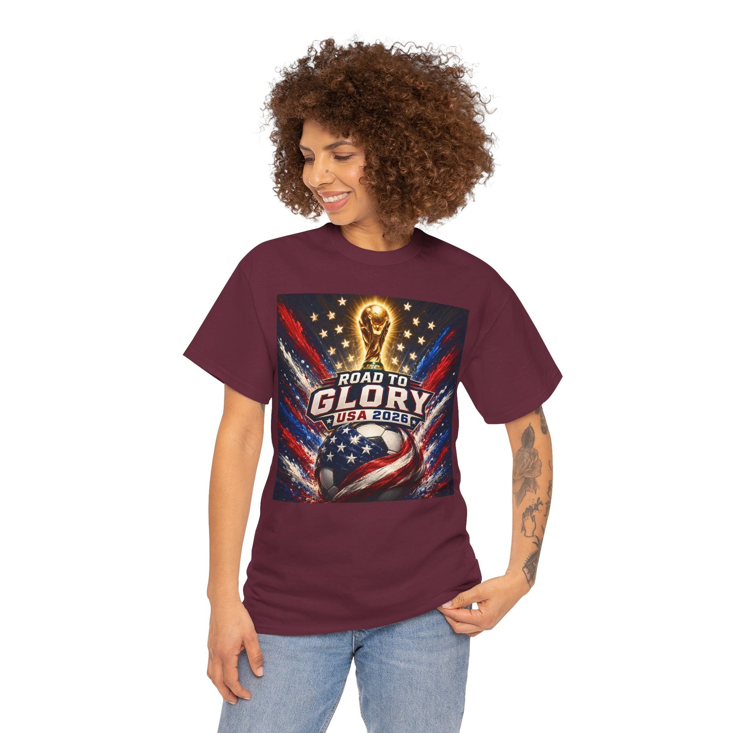 USA 2026 World Cup T-Shirt - Road to Glory Soccer Cotton T-Shirt