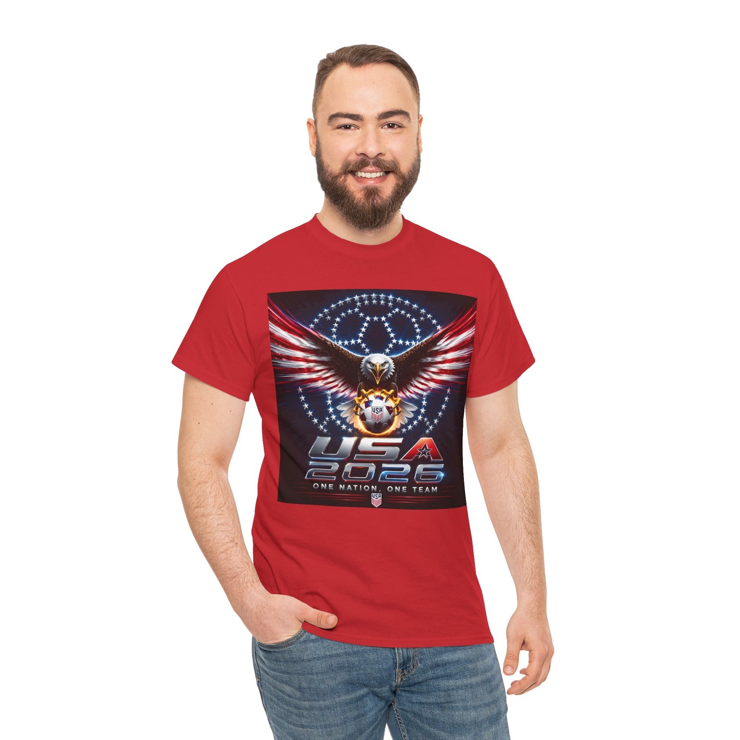 USA 2026 World Cup T-Shirt —  One Nation One Team cotton T-Shirt