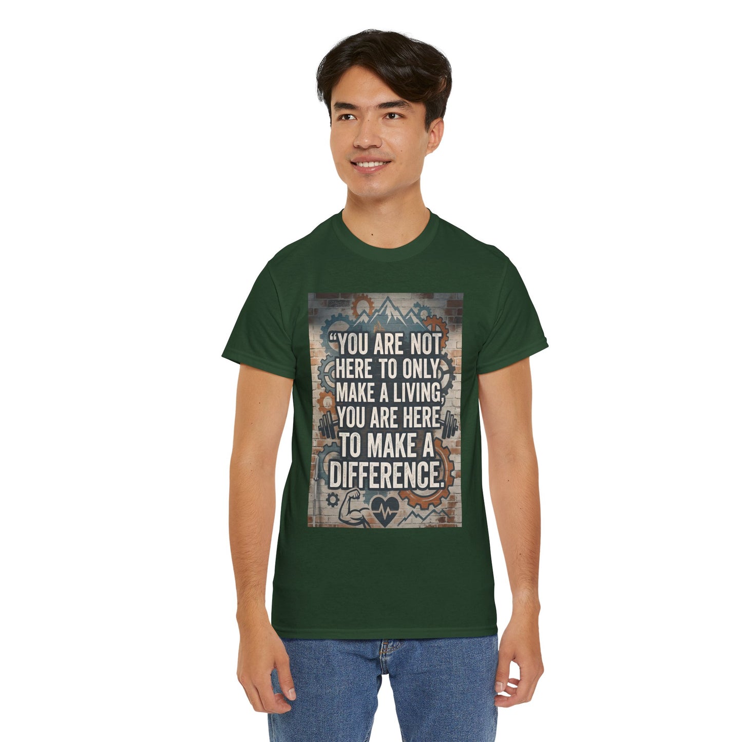 "Make a Difference" T-Shirt — Inspirational Quote Graphic T-Shirt