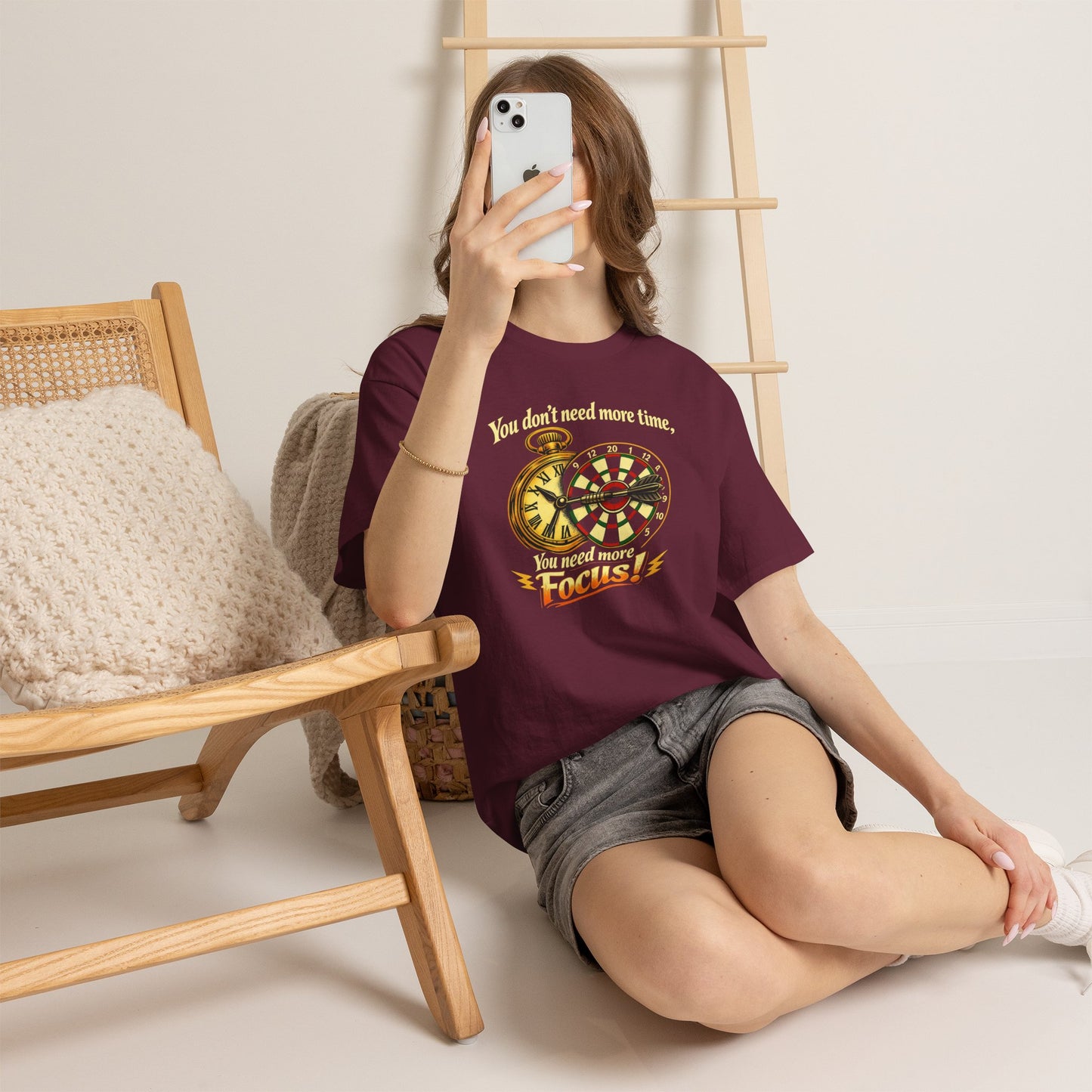 "You don't need more time, you need more focus!" Motivational T-Shirt from Cotton