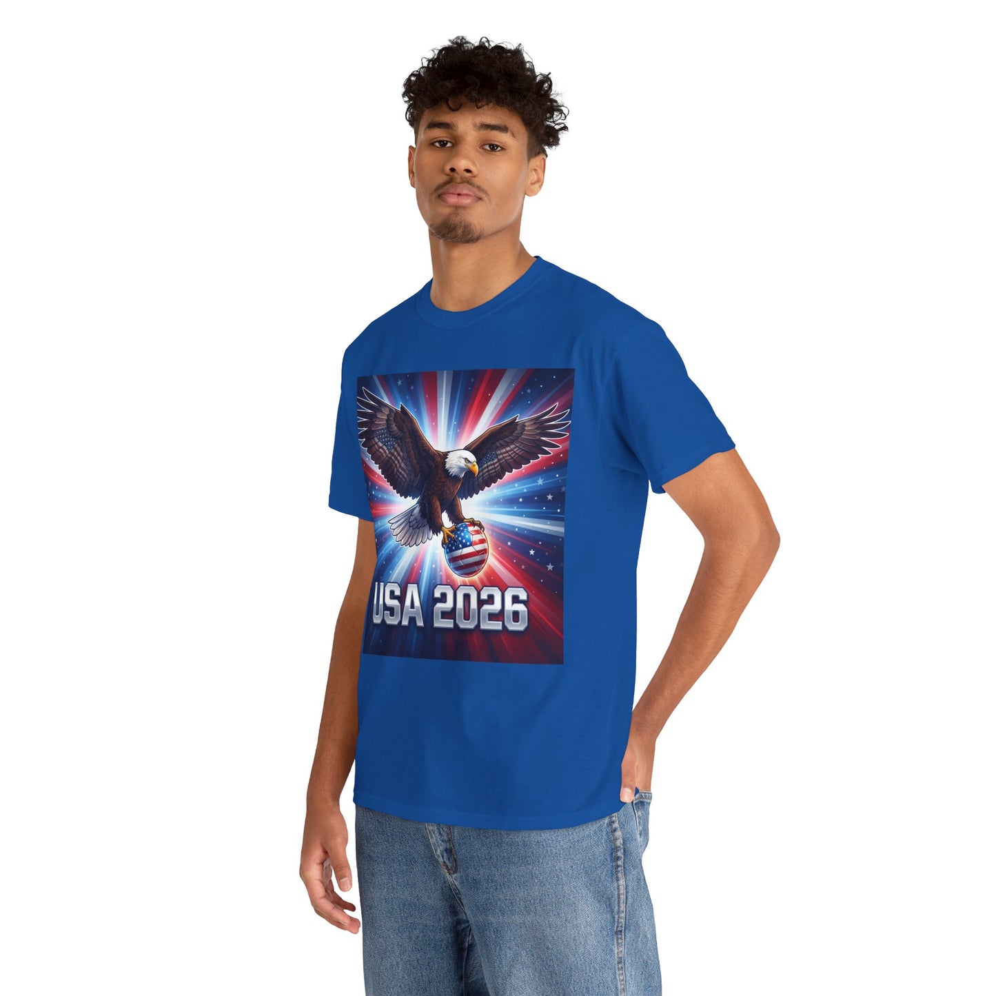 USA 2026 World Cup T-Shirt — Patriotic American Flag Design