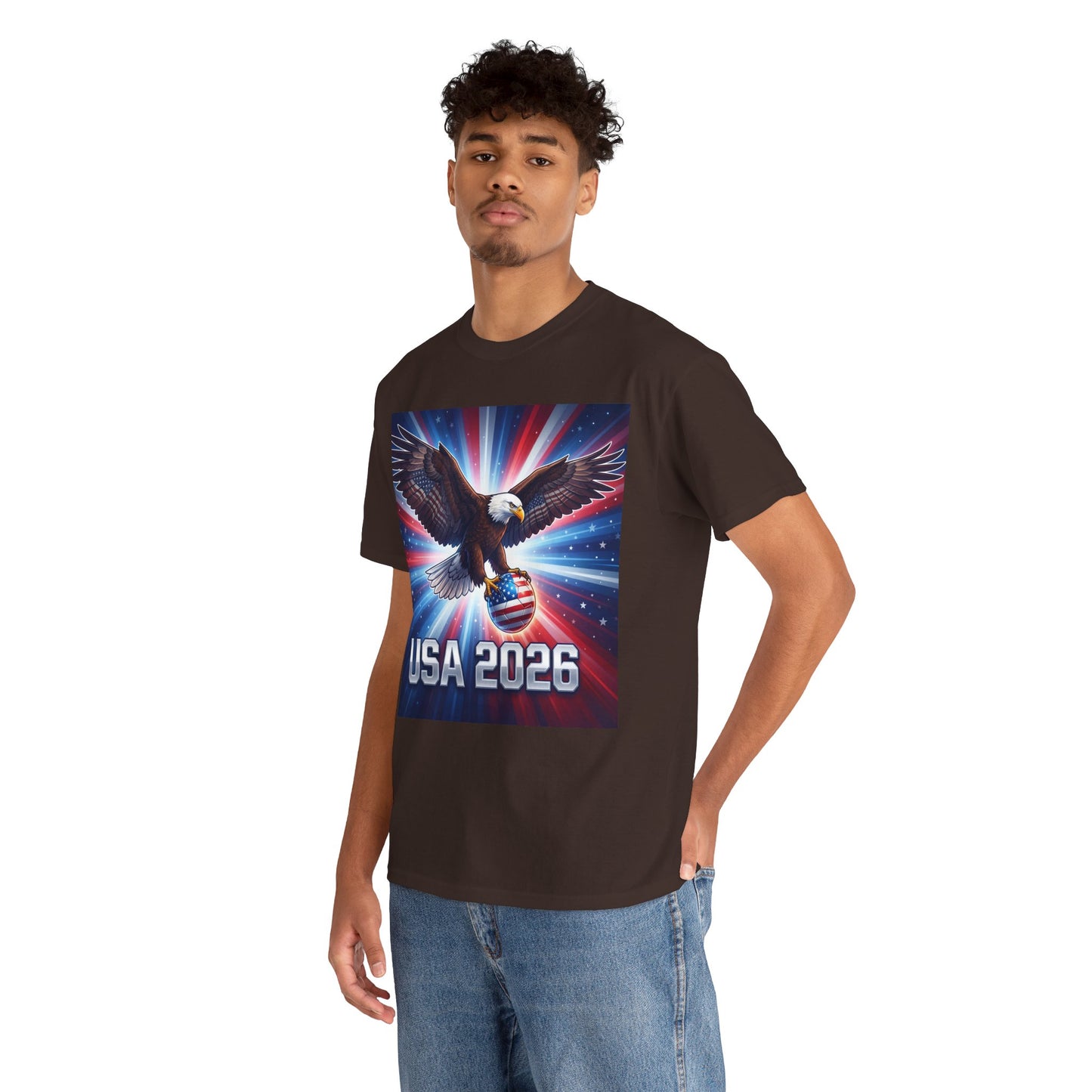 USA 2026 World Cup T-Shirt — Patriotic American Flag Design