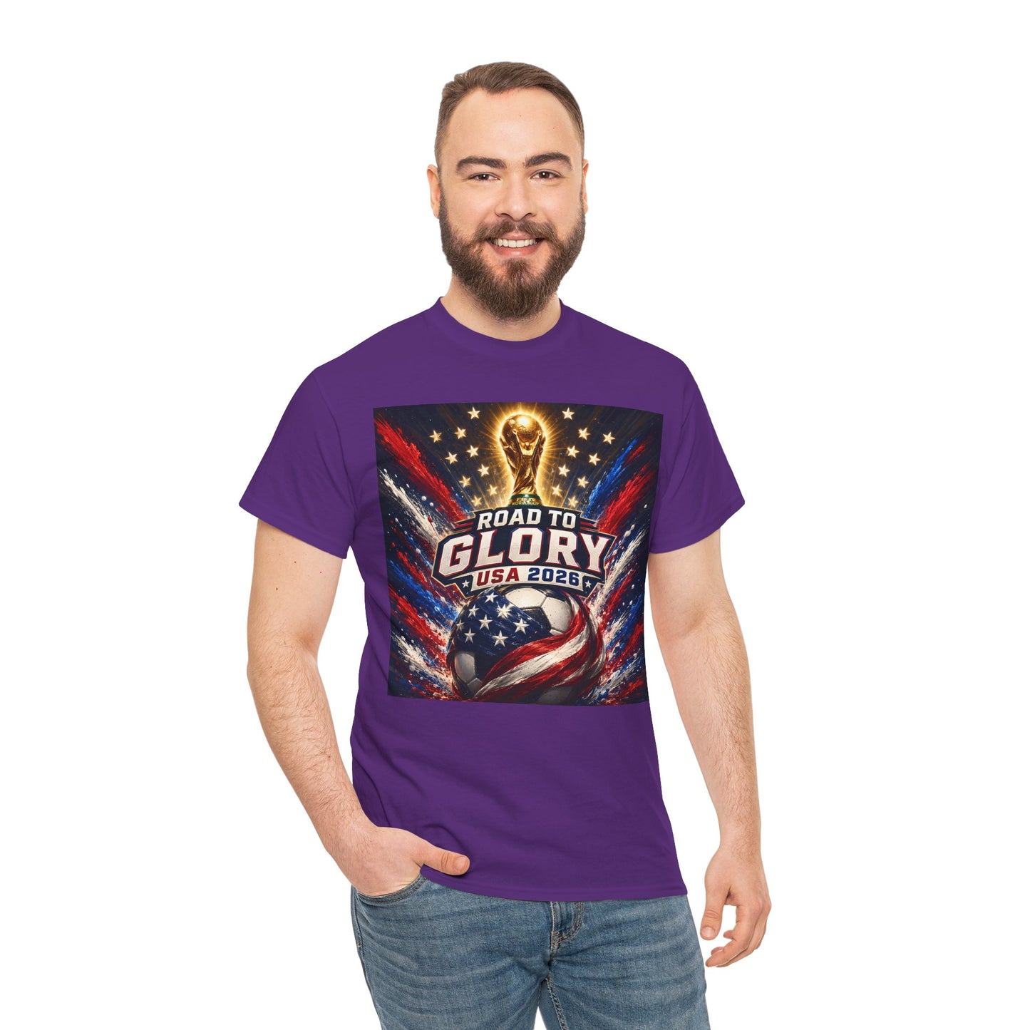 USA 2026 World Cup T-Shirt - Road to Glory Soccer Cotton T-Shirt