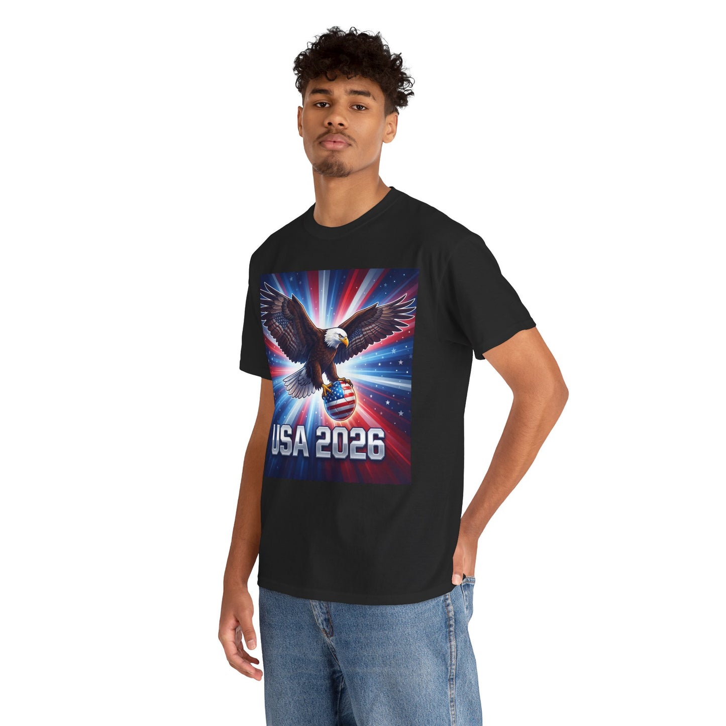 USA 2026 World Cup T-Shirt — Patriotic American Flag Design