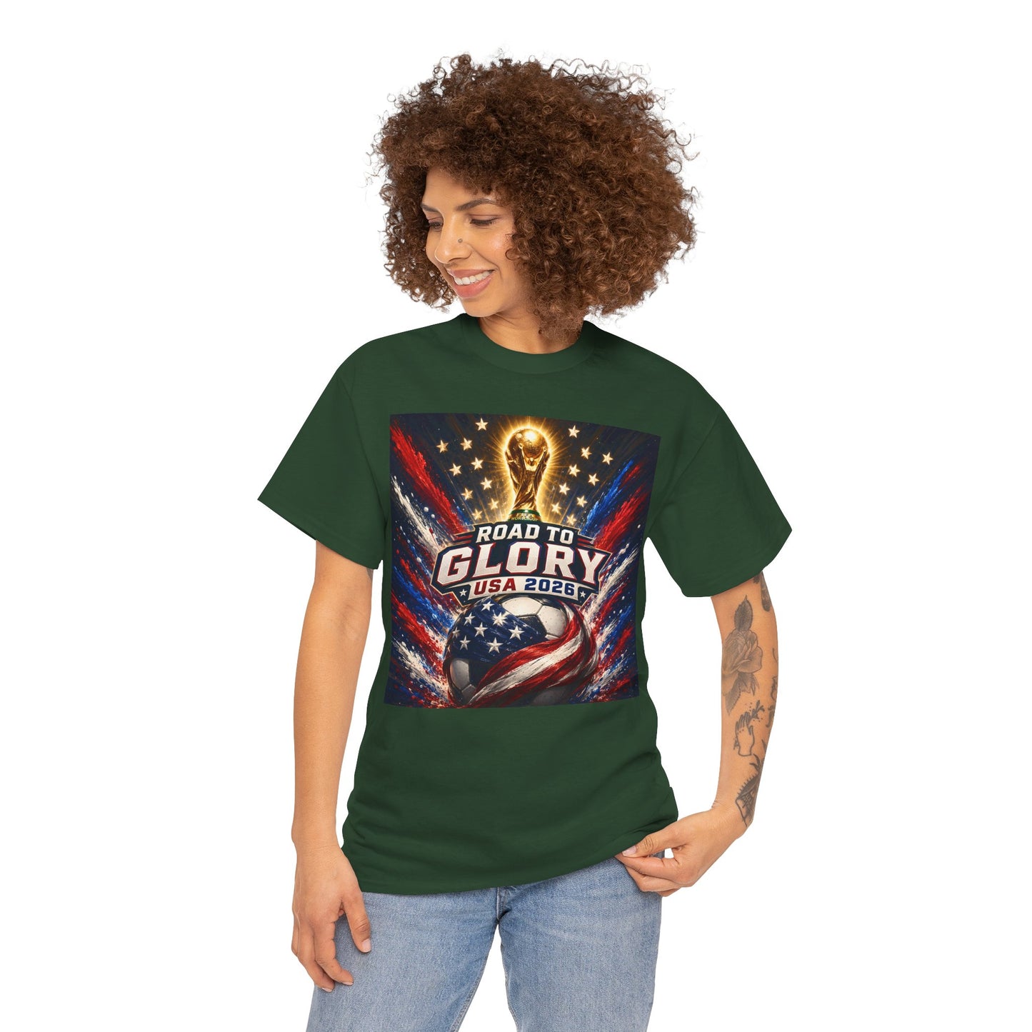 USA 2026 World Cup T-Shirt - Road to Glory Soccer Cotton T-Shirt