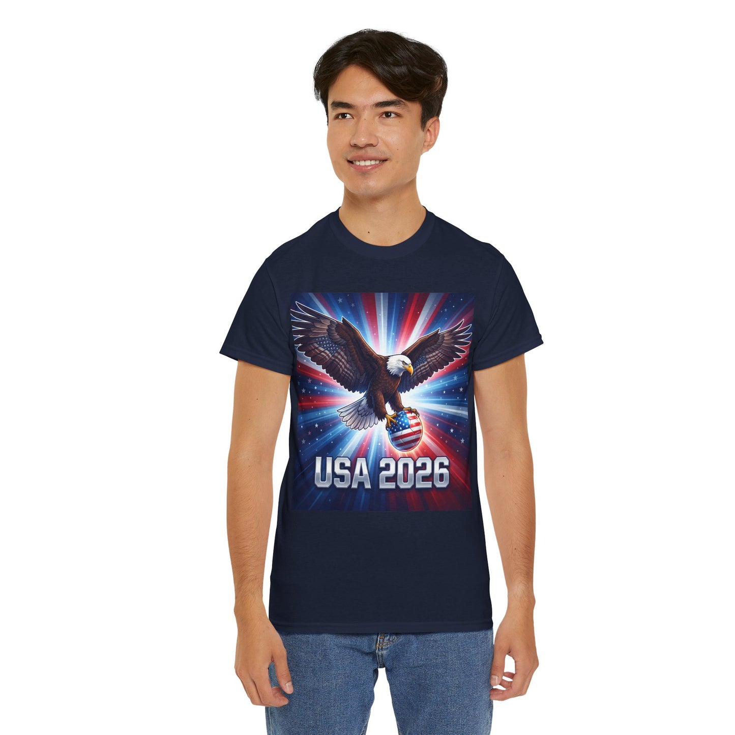 USA 2026 World Cup T-Shirt — Patriotic American Flag Design