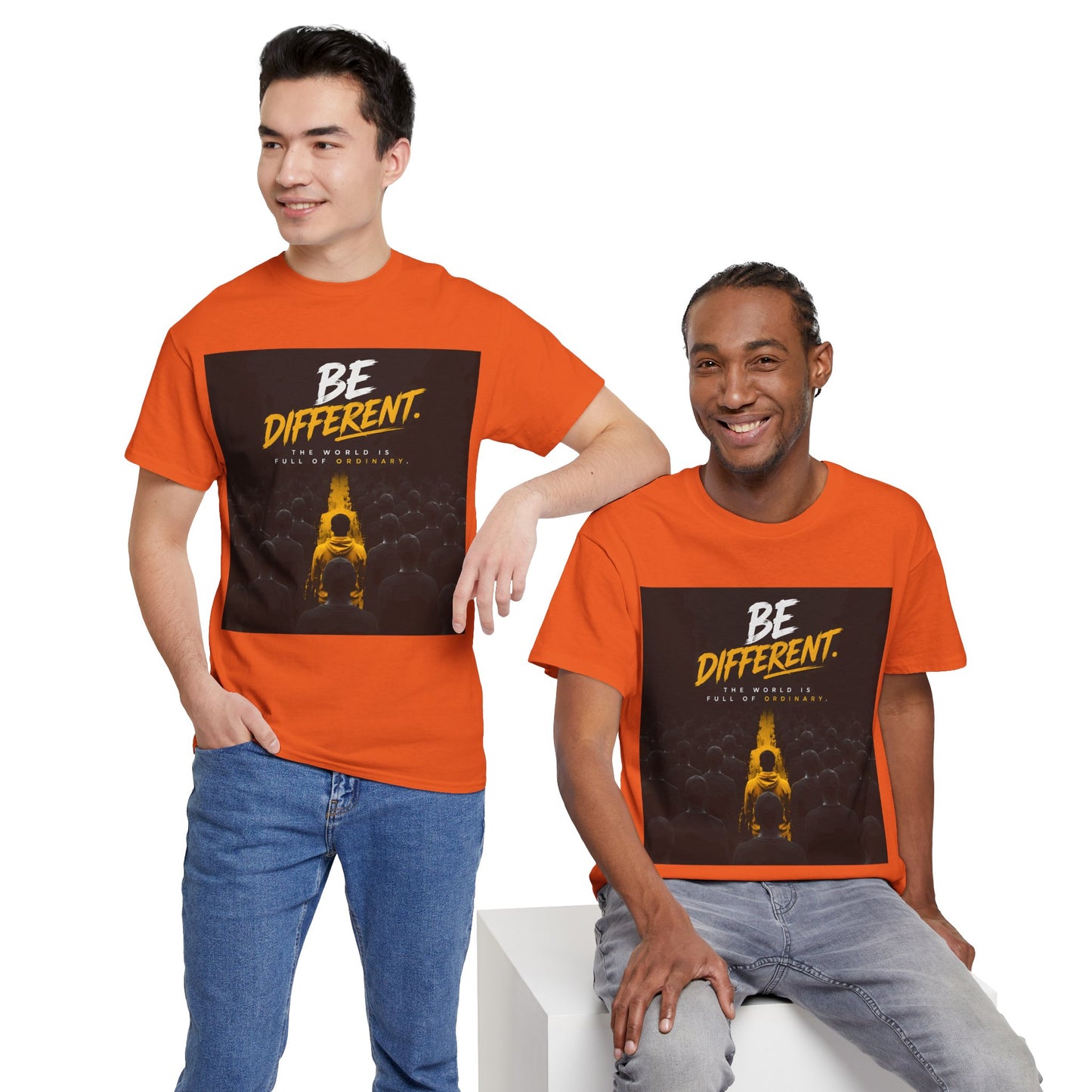 Motivational T-Shirts  "Be Different"  — Inspirational Graphic Cotton T-Shirt
