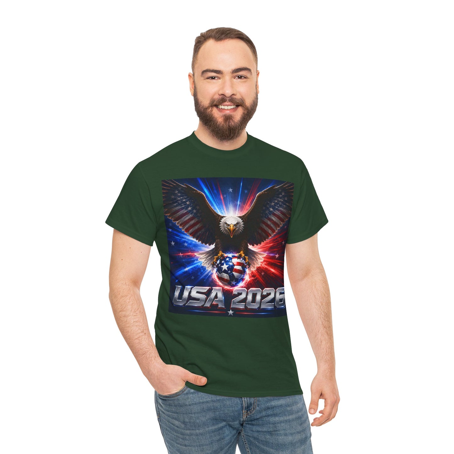 USA 2026 World Cup T-Shirt — USA Fans American Flag Design