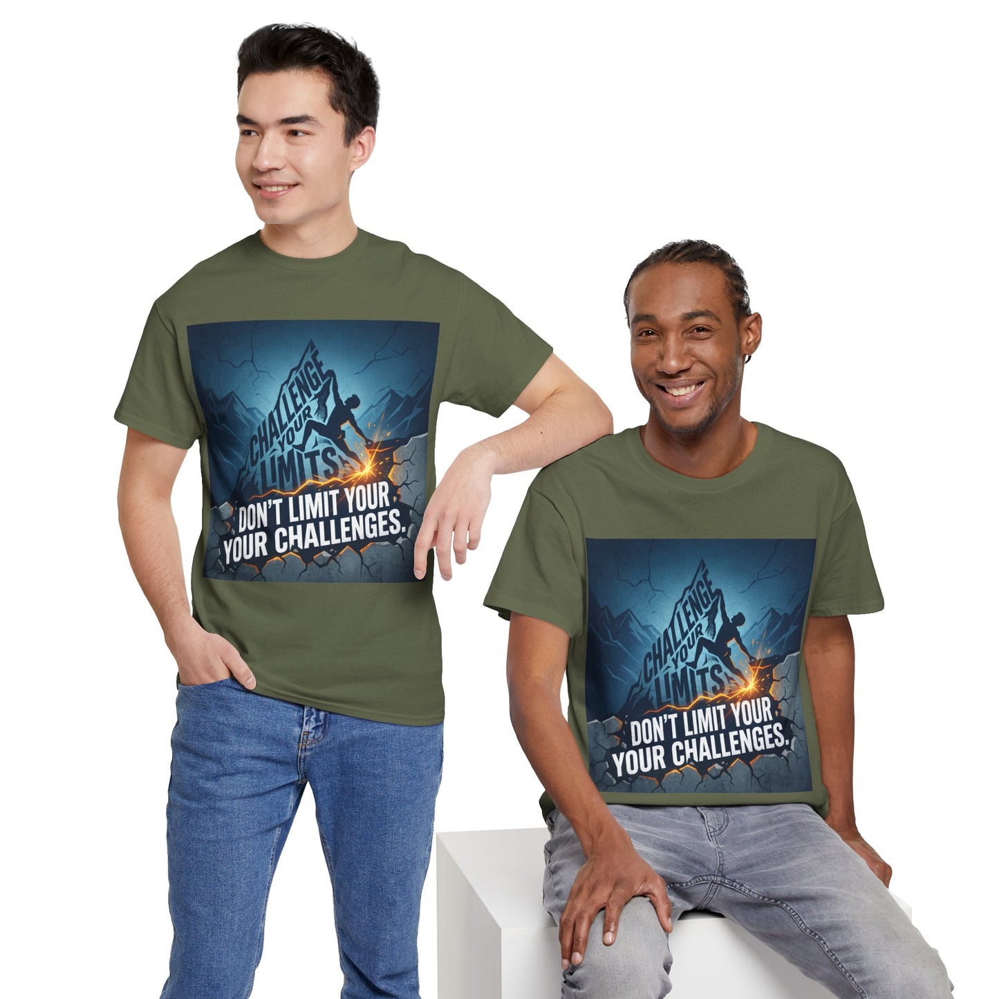 Motivational T-Shirts - "Don't Limit Your Challenges" Inspirational Breakthrough T-Shirt