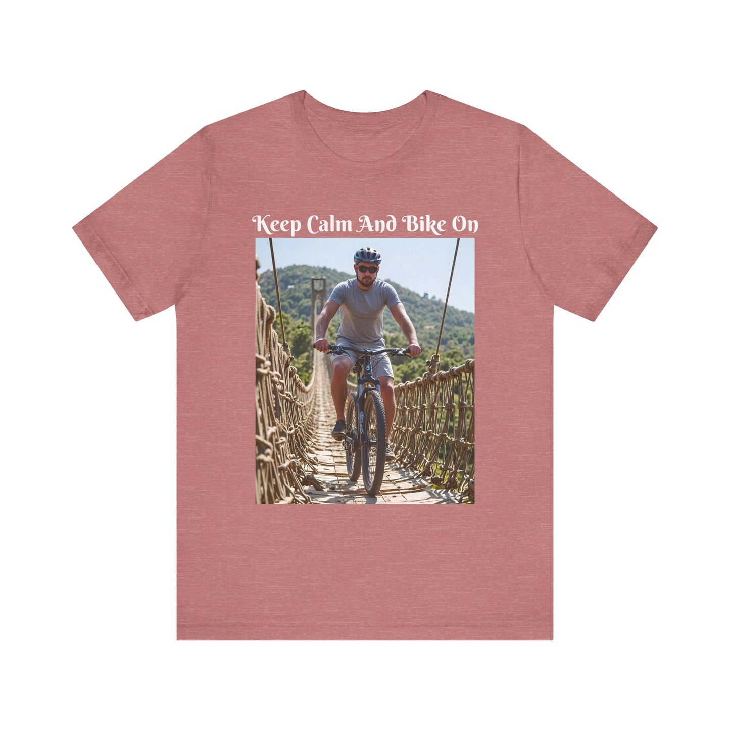 Customizable Unisex T-Shirt - 'Keep Calm and Bike On' - Perfect for Cycling Enthusiasts