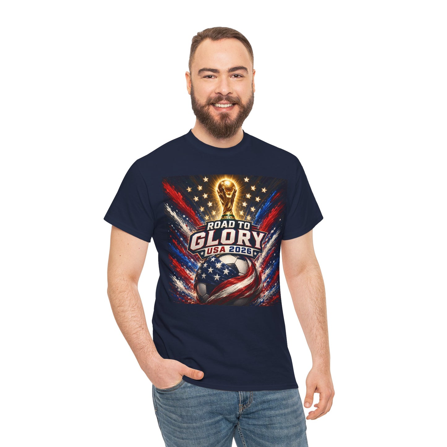 USA 2026 World Cup T-Shirt - Road to Glory Soccer Cotton T-Shirt