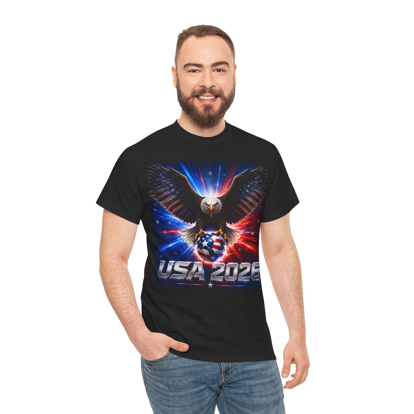 USA 2026 World Cup T-Shirt — USA Fans American Flag Design