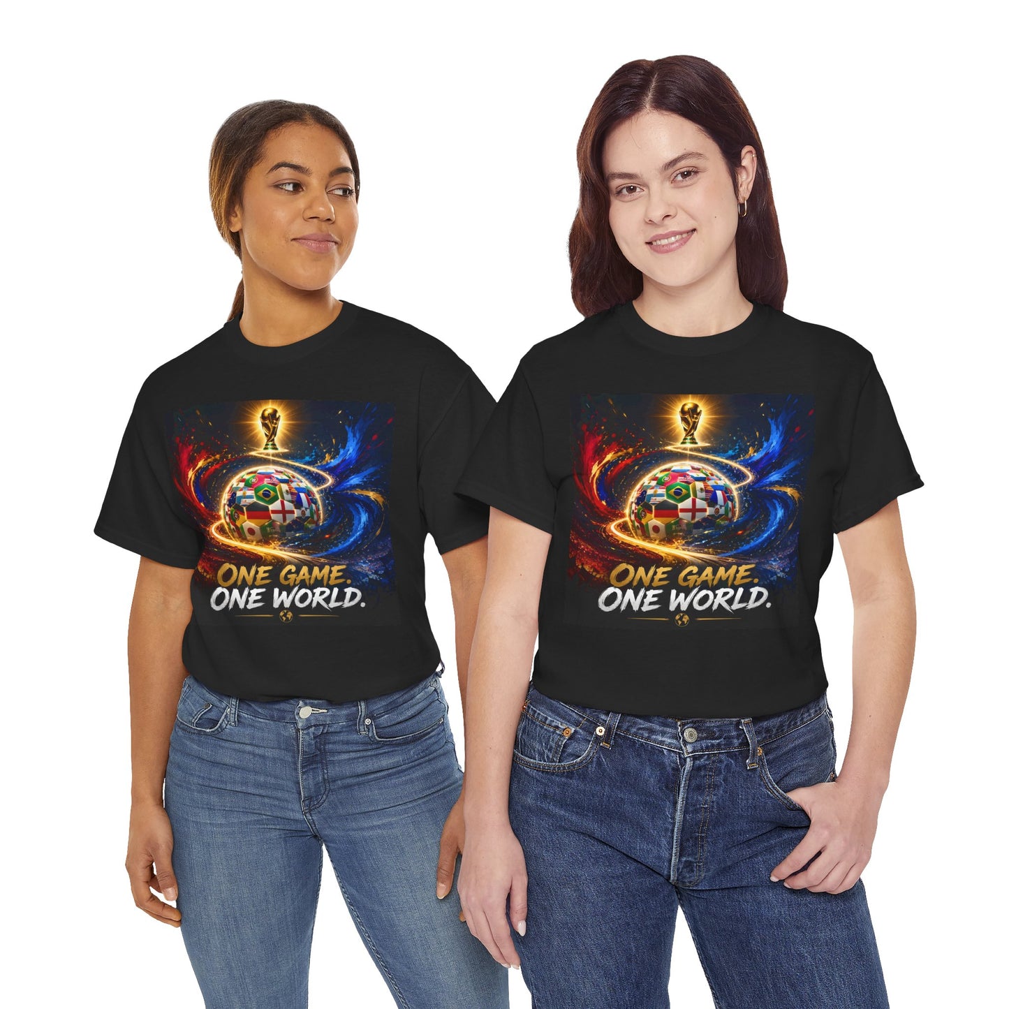 World Cup 2026 Cotton T-Shirt — “One Game. One World” Black Edition